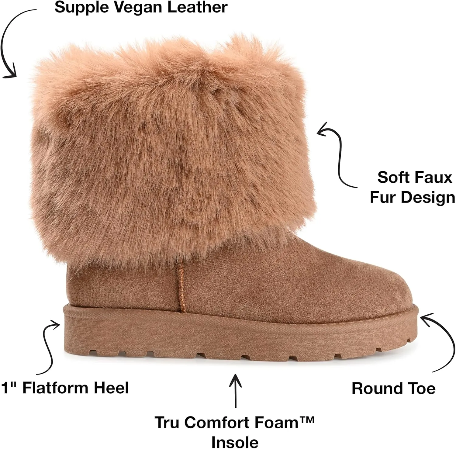 Journee Collection Women's Tru Comfort Foam Shanay Boot Mid Calf