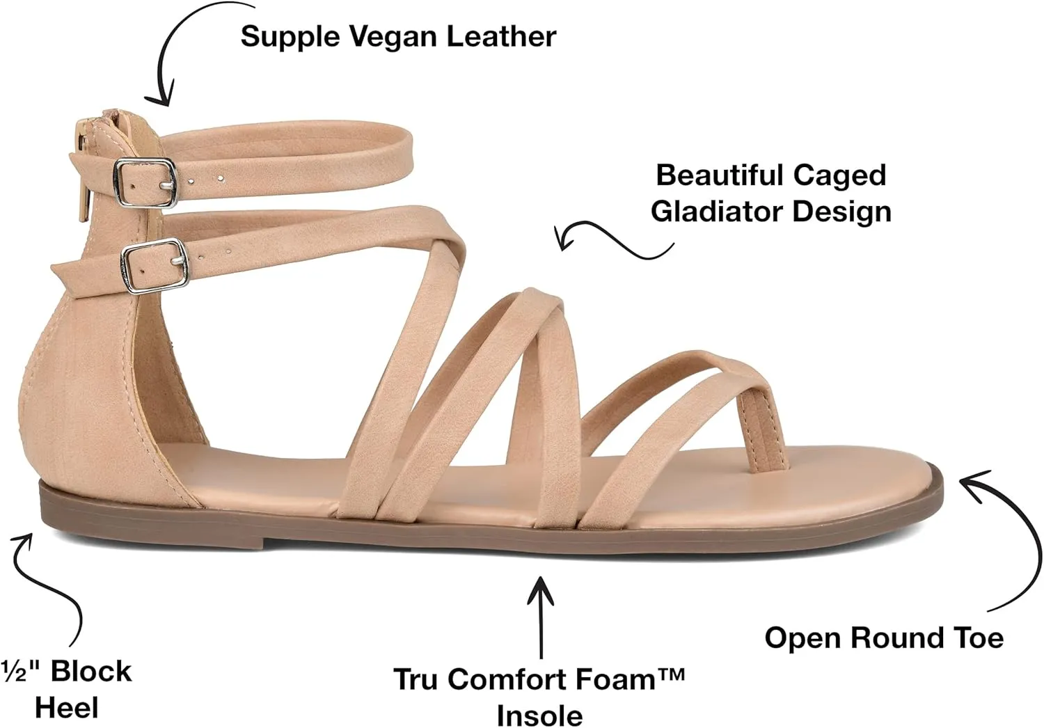 Journee Women's Comfort Foam Zailie Flat Sandals