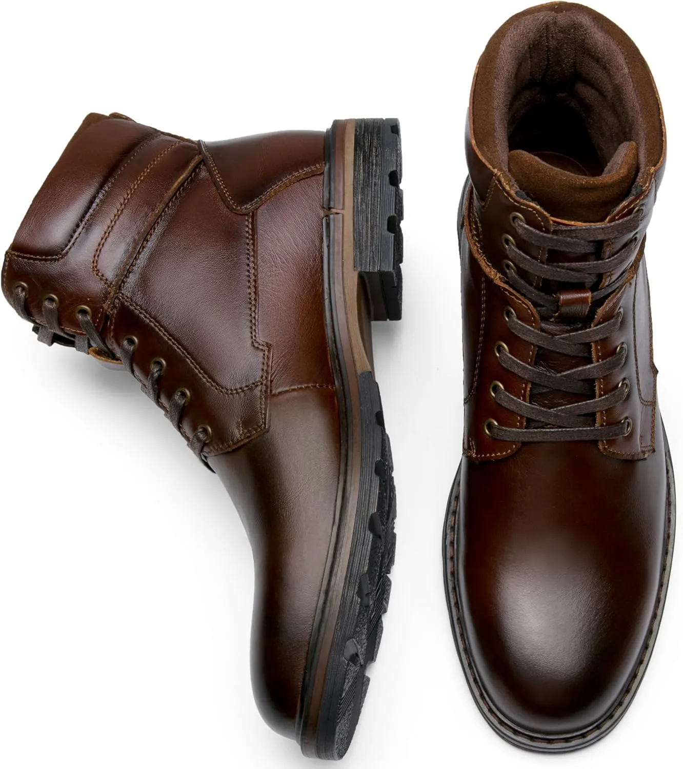 Jousen Mens Boots Casual Leather Boots for Men Chukka Fashion Men's Dress Boots
