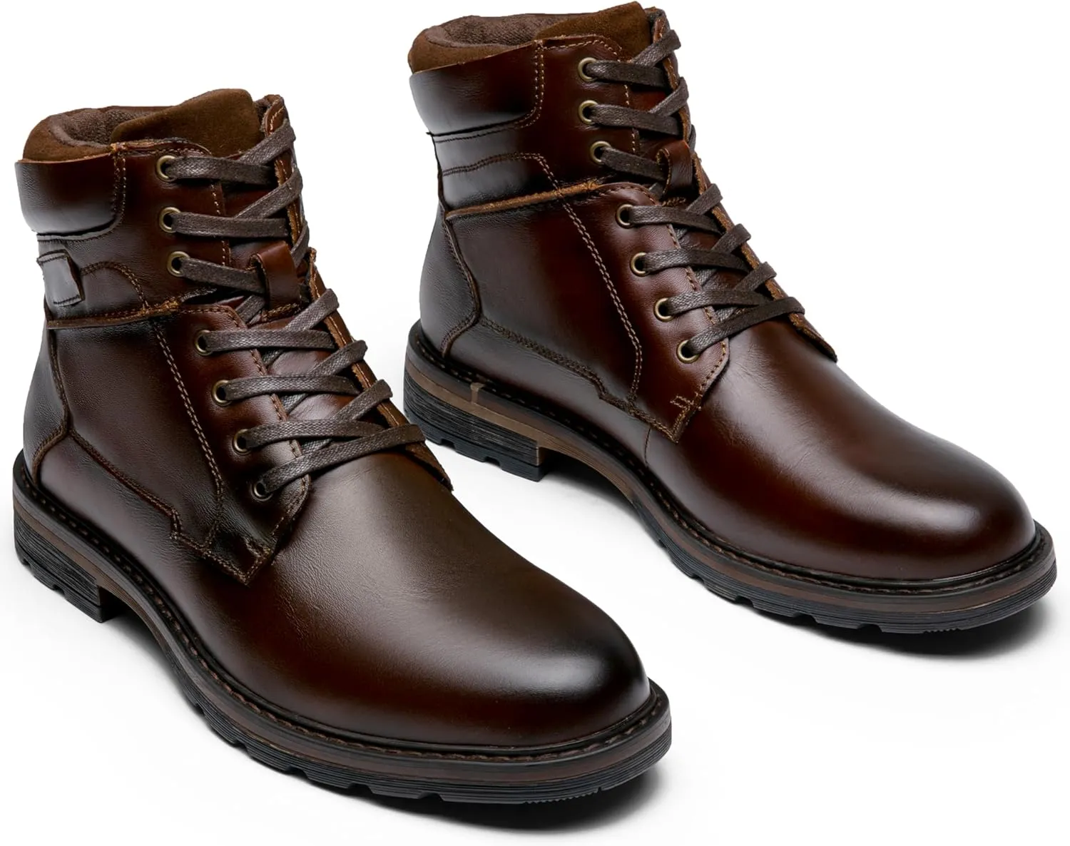 Jousen Mens Boots Casual Leather Boots for Men Chukka Fashion Men's Dress Boots