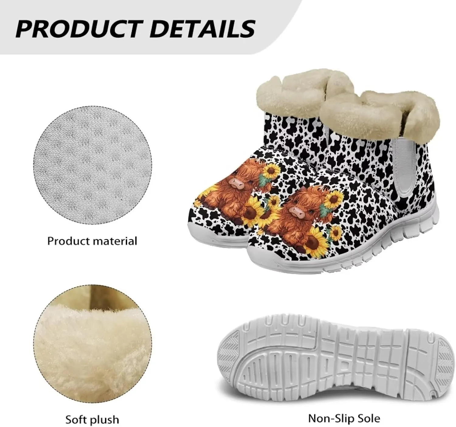 JoyLamoria Green Sea Turtle Winter Snow Boots for Women Anti Slip Warm Boots Fuzzy Fluffy Ankle Booties for Women Teens Cold Weather Walking Sneakers Boots