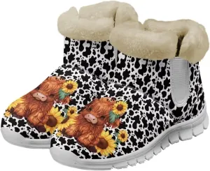 JoyLamoria Green Sea Turtle Winter Snow Boots for Women Anti Slip Warm Boots Fuzzy Fluffy Ankle Booties for Women Teens Cold Weather Walking Sneakers Boots