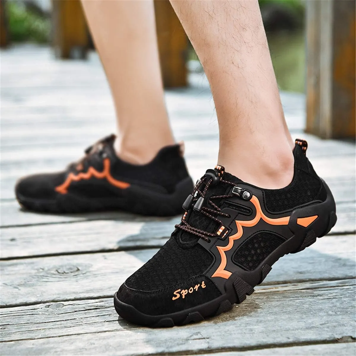 JOYVIP Men's Quick-Drying Swimming Aqua Beach Shoes Lightweight Mesh Hiking Sneakers