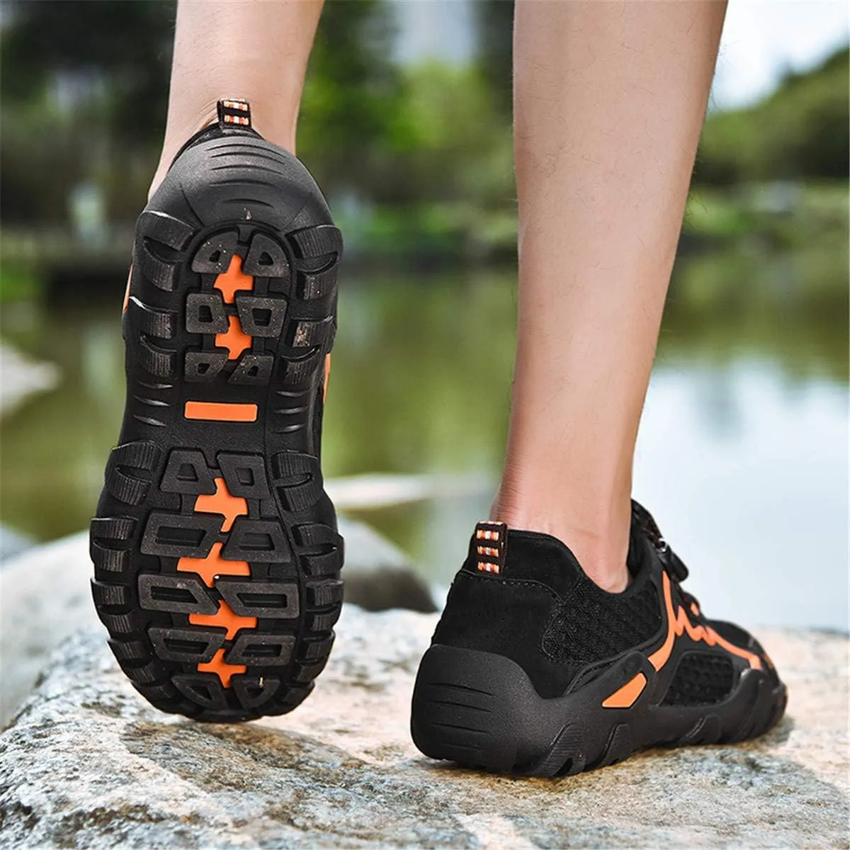 JOYVIP Men's Quick-Drying Swimming Aqua Beach Shoes Lightweight Mesh Hiking Sneakers