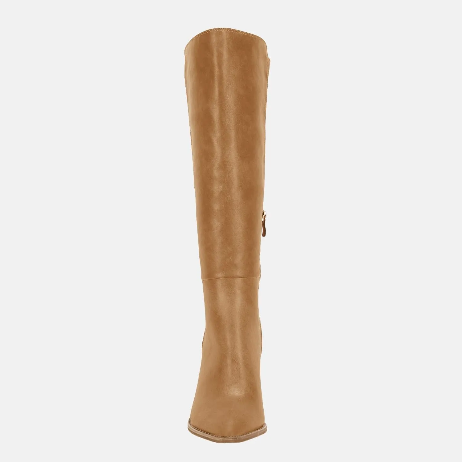 Juliet Holy Women's Knee High Boots Stacked Block Heel Wide Calf Closed Pointed Toe Riding Boots