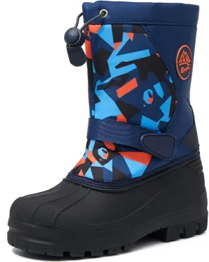 K KomForme Snow Boots for Boys & Girls Warm Waterproof Slip Resistant Winter Shoes (Toddler/Little Kid/Big Kid)