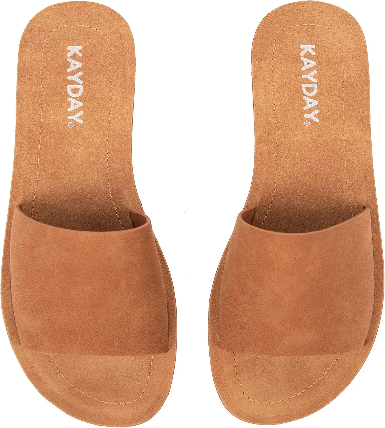 KAYDAY Womens Flip Flop Sandals Basic Plain Slippers Slip On Sandals Slides Casual Peep Open Toe ROMEO