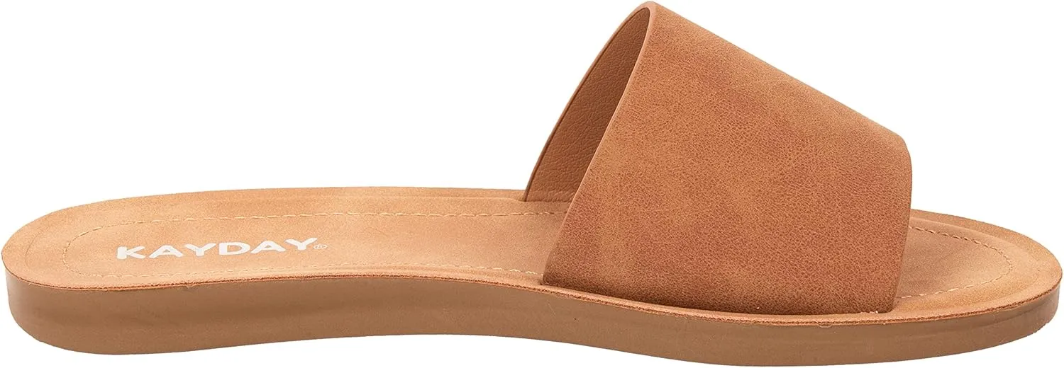 KAYDAY Womens Flip Flop Sandals Basic Plain Slippers Slip On Sandals Slides Casual Peep Open Toe ROMEO