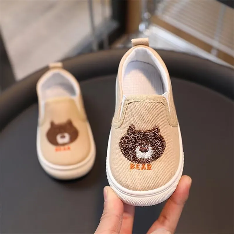 Kid Boy Girl Breathable Cartoon Canvas Shoes for Outdoor School Sport Running Walking