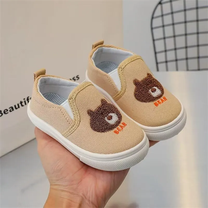 Kid Boy Girl Breathable Cartoon Canvas Shoes for Outdoor School Sport Running Walking