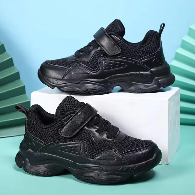 Kids Boy Girl PU Leather Casual Sneakers for Sport Walking Running School