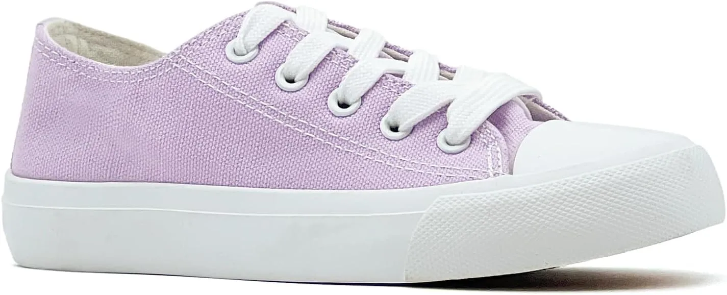 Kids Canvas Shoes for Boys Girls Toddler Classic Low Top Sneakers Lace up Tennis Shoes Walking Shoes Big Kid Running Sneakers