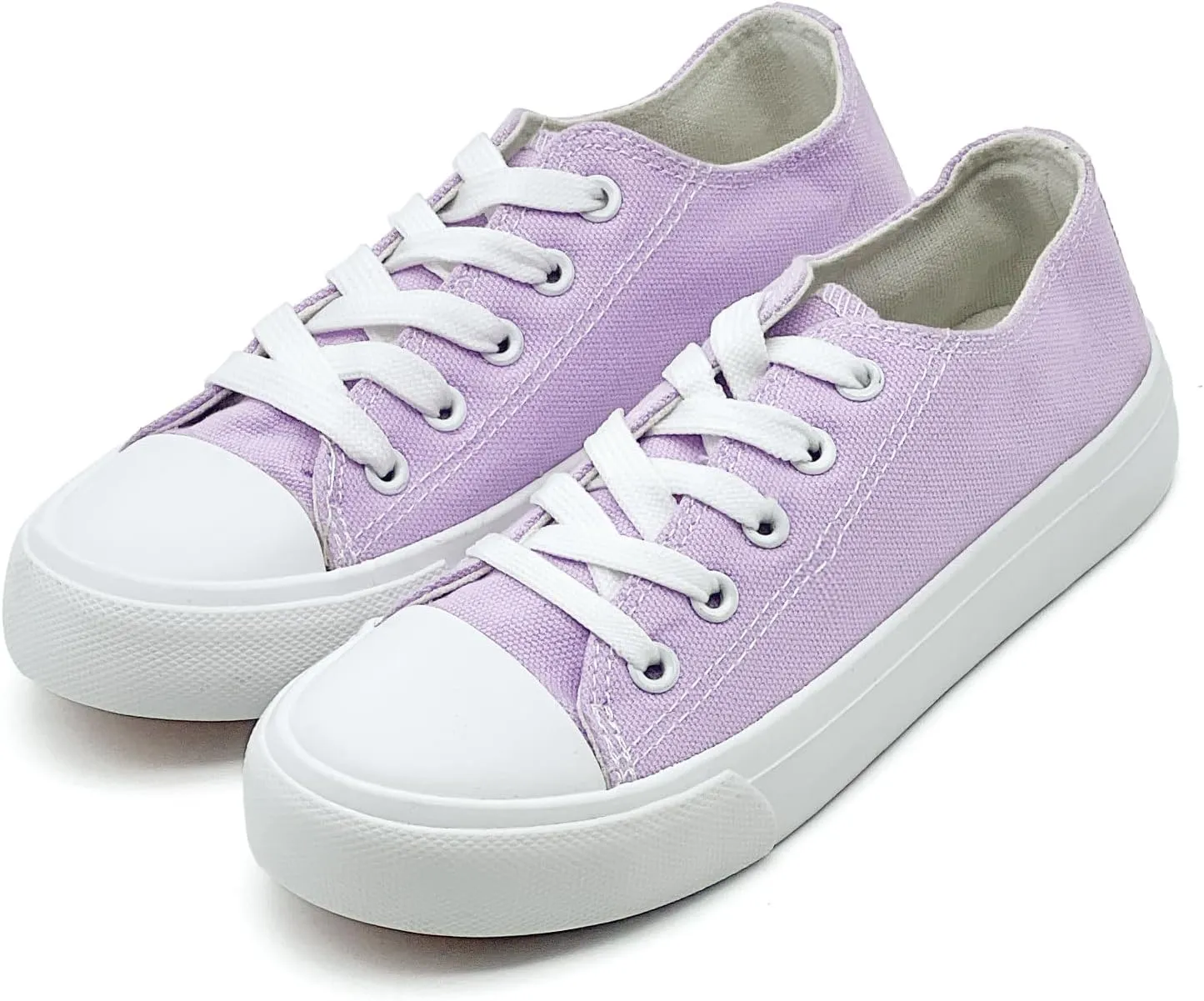 Kids Canvas Shoes for Boys Girls Toddler Classic Low Top Sneakers Lace up Tennis Shoes Walking Shoes Big Kid Running Sneakers