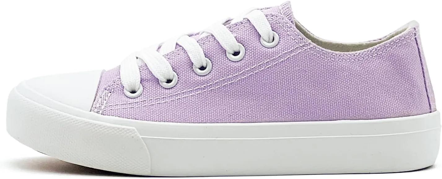 Kids Canvas Shoes for Boys Girls Toddler Classic Low Top Sneakers Lace up Tennis Shoes Walking Shoes Big Kid Running Sneakers