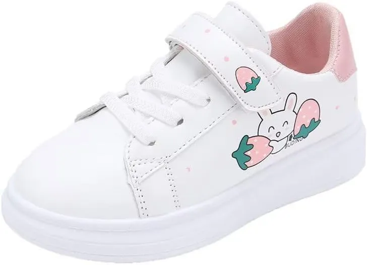 Kids Girl Cartoon Bunny Casual Sneakers for Outdoor Sport Running Walking