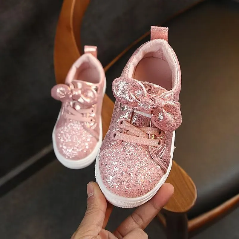 Kids Girl Fashion Lovely Bowknot Casual Sneakers for Outdoor Running Walking Travel School