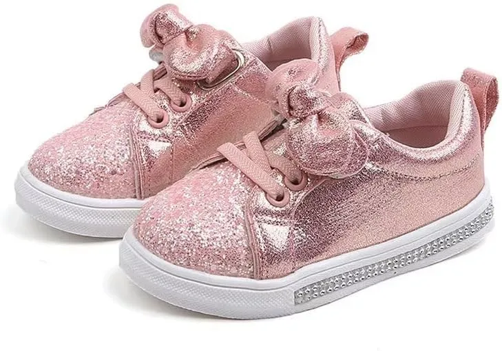 Kids Girl Fashion Lovely Bowknot Casual Sneakers for Outdoor Running Walking Travel School
