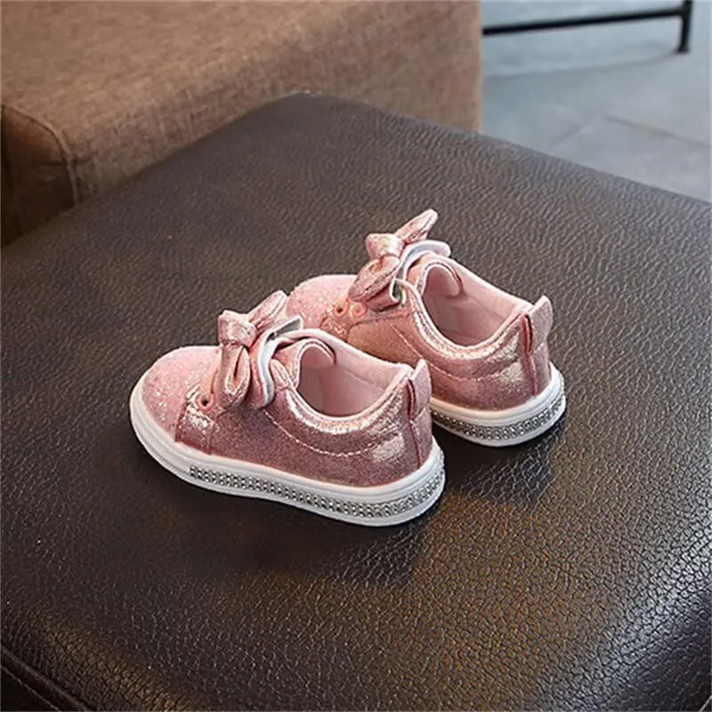 Kids Girl Fashion Lovely Bowknot Casual Sneakers for Outdoor Running Walking Travel School