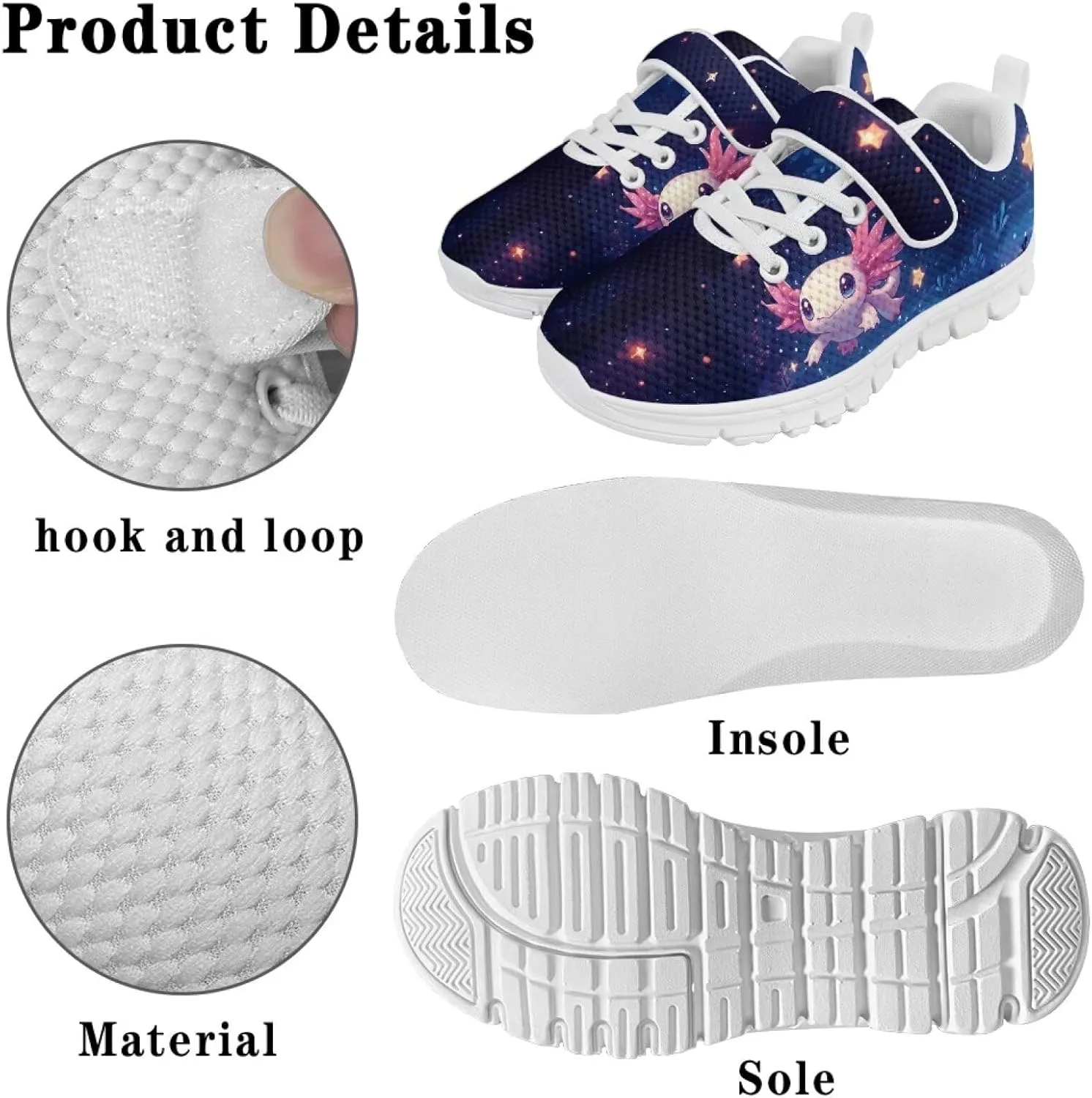 Kids Slip On Sneakers for Girls Soft Lightweight Athletic Tennis Shoes