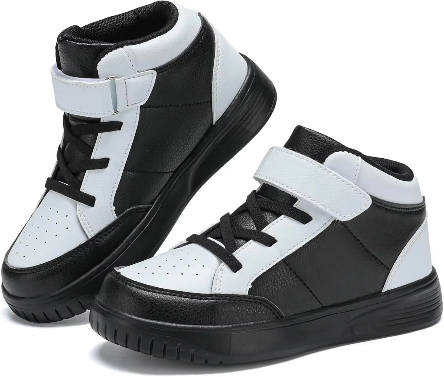 Kids Sneakers Boys Running Shoes Girls High Top Casual Lightweight Classic Adjustable Strap Sneakers