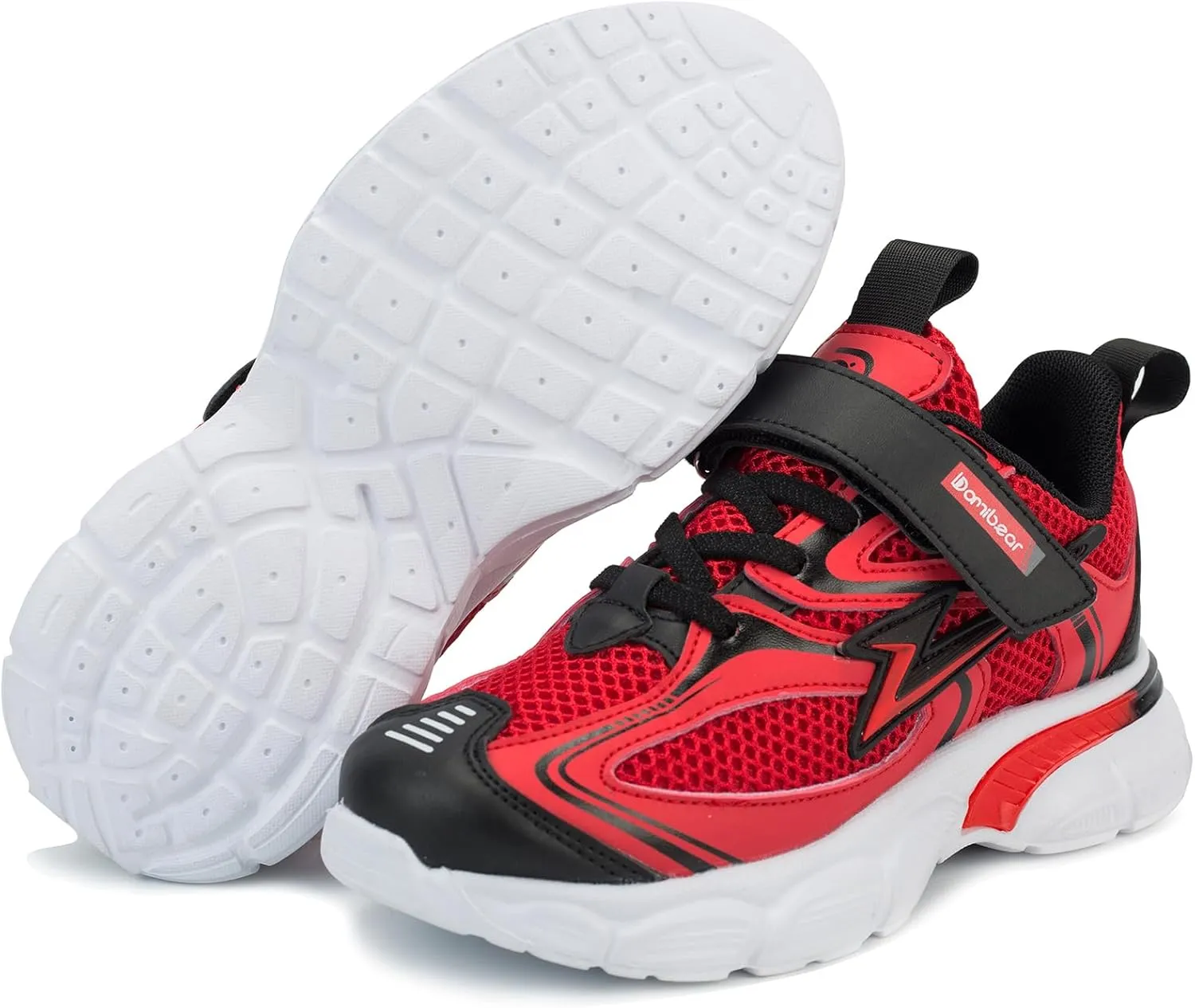 Kids Sneakers for Boys Girls Mesh Breathable Running Shoes Hook and Loop Lightweight Athletic Casual Shoes
