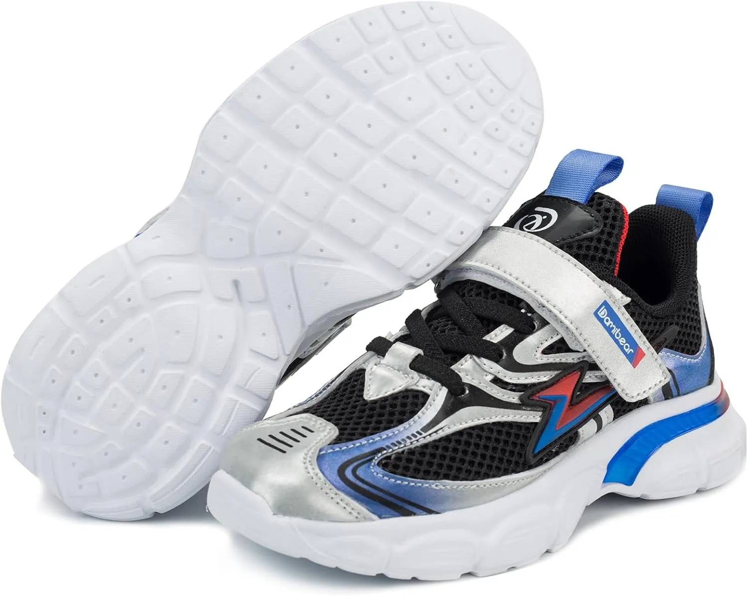 Kids Sneakers for Boys Girls Mesh Breathable Running Shoes Hook and Loop Lightweight Athletic Casual Shoes