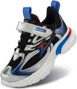 Kids Sneakers for Boys Girls Mesh Breathable Running Shoes Hook and Loop Lightweight Athletic Casual Shoes
