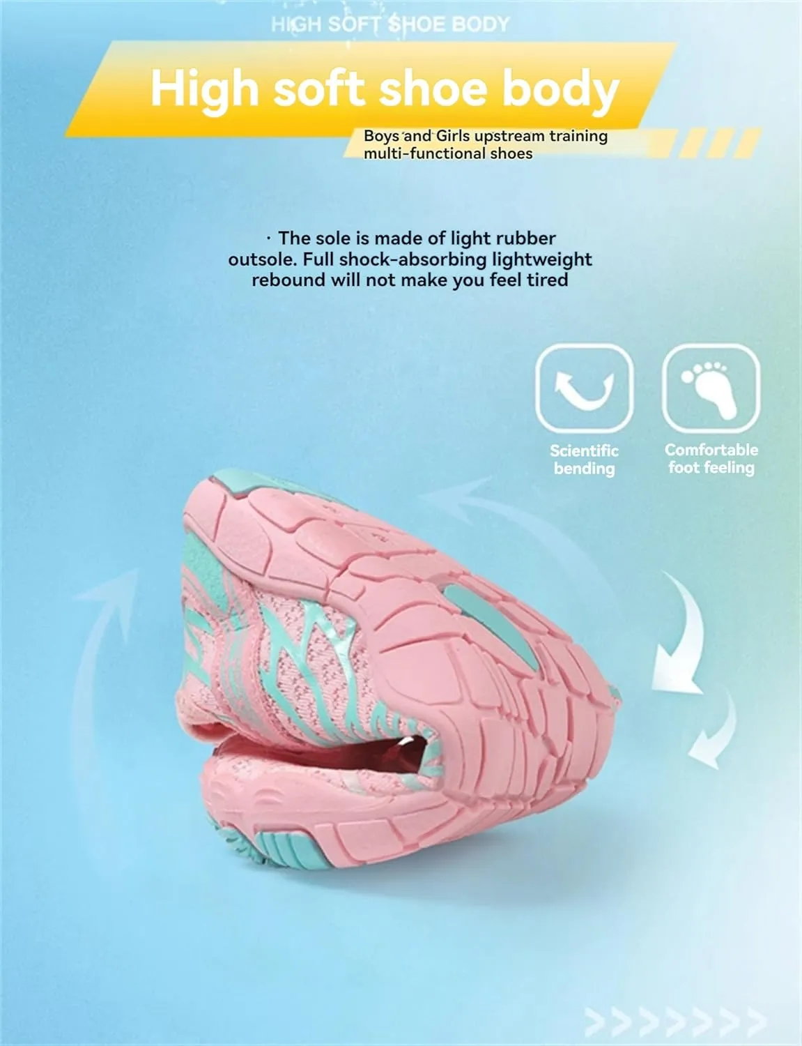 Kids Water Shoes Boys Girls Aqua Shoes Quick Dry Lightweigh Barefoot Water Sneakers Slip on Shoes Hiking Walking for Beach Pool Swim Athletic Outdoor Sports Shoes(Toddler/Little Kid/Big Kid)