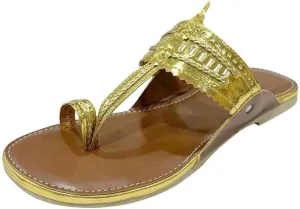 Kolhapuri Chappal For Women's Indian Flat Flip Flop Kolhapuri Sandals For Women Ethnic s Casual Mojaris