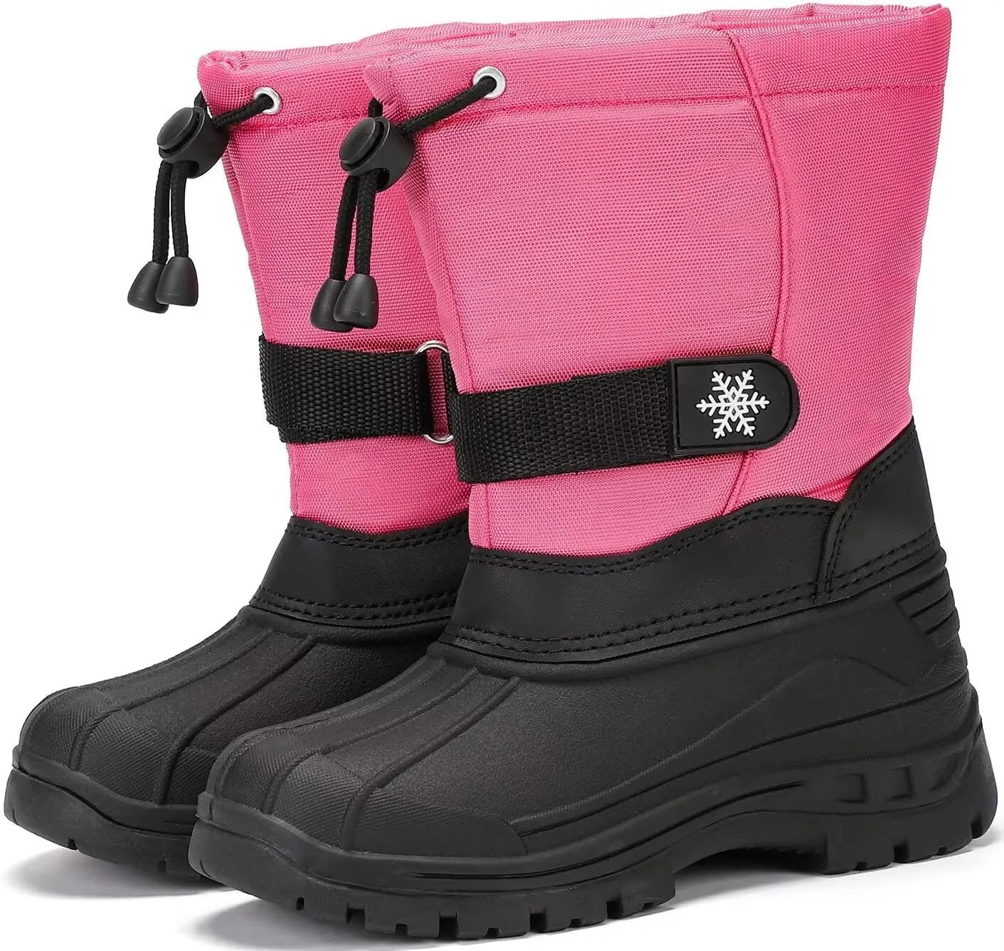 koppu Boys Girls Snow Boots Kids' Waterproof Snow Boots for Winter Slip Resistant Cold Weather Shoes
