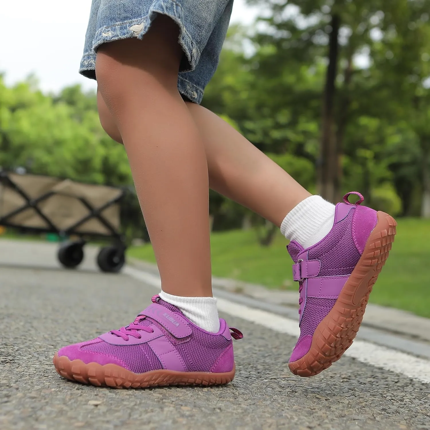 KUBUA Boys Girls Sneakers Kids Barefoot Shoes Comfort Anti-Slip Walking Shoes for Indoor Outdoor Toddler Little Big Kid
