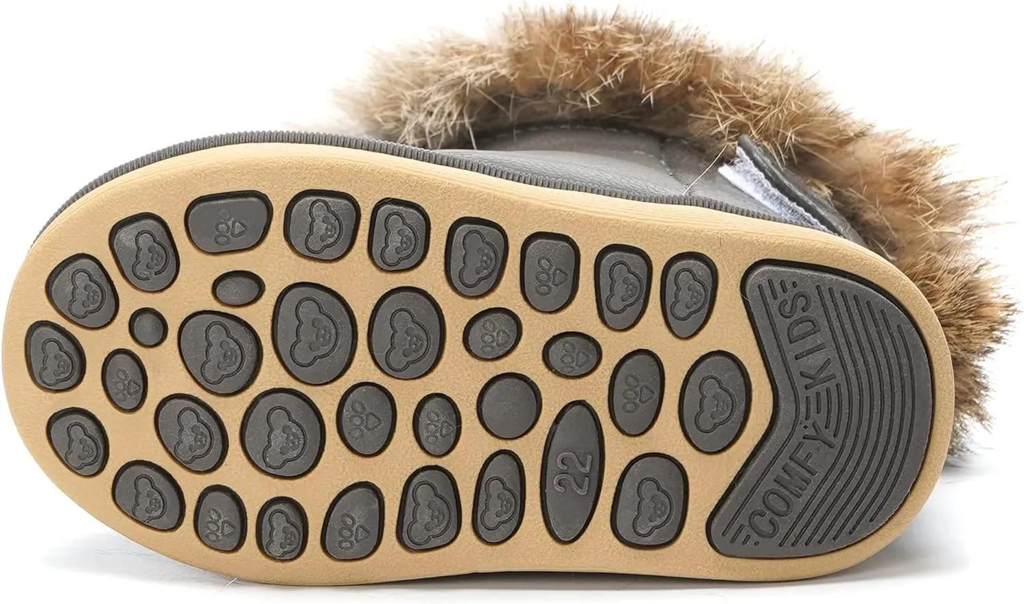KVbabby Toddler boots Kids Snow Boots Girl's Warm Winter Boots Waterproof Boot PU Leather Non-slip