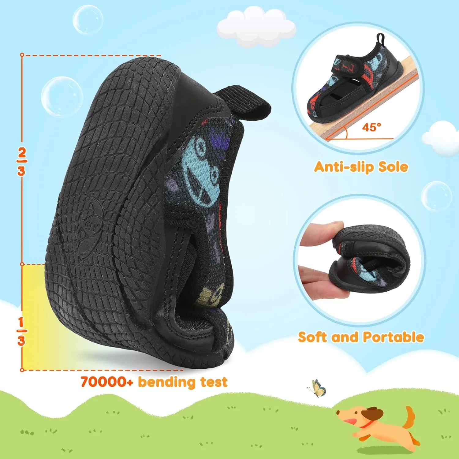 L-RUN Toddler Shoes Barefoot Kids Sneakers Wide Minimalist Boys Girls Summer Footwear for Indoor Outdoor Walking Running
