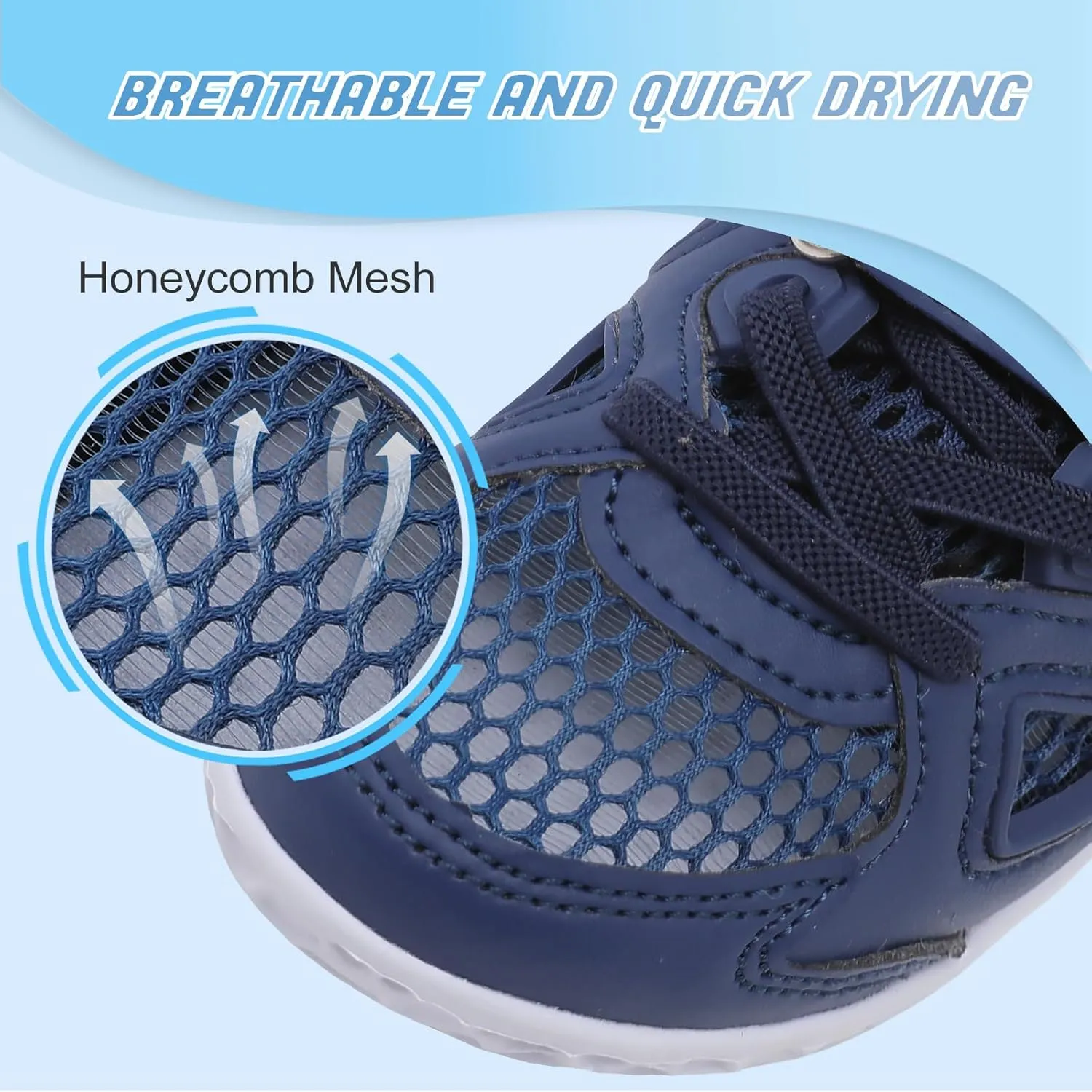 L-RUN Toddler Sneakers Boys Girls Barefoot Summer Walking Shoes Toddler Boy Tennis Shoes Mesh Lightweight