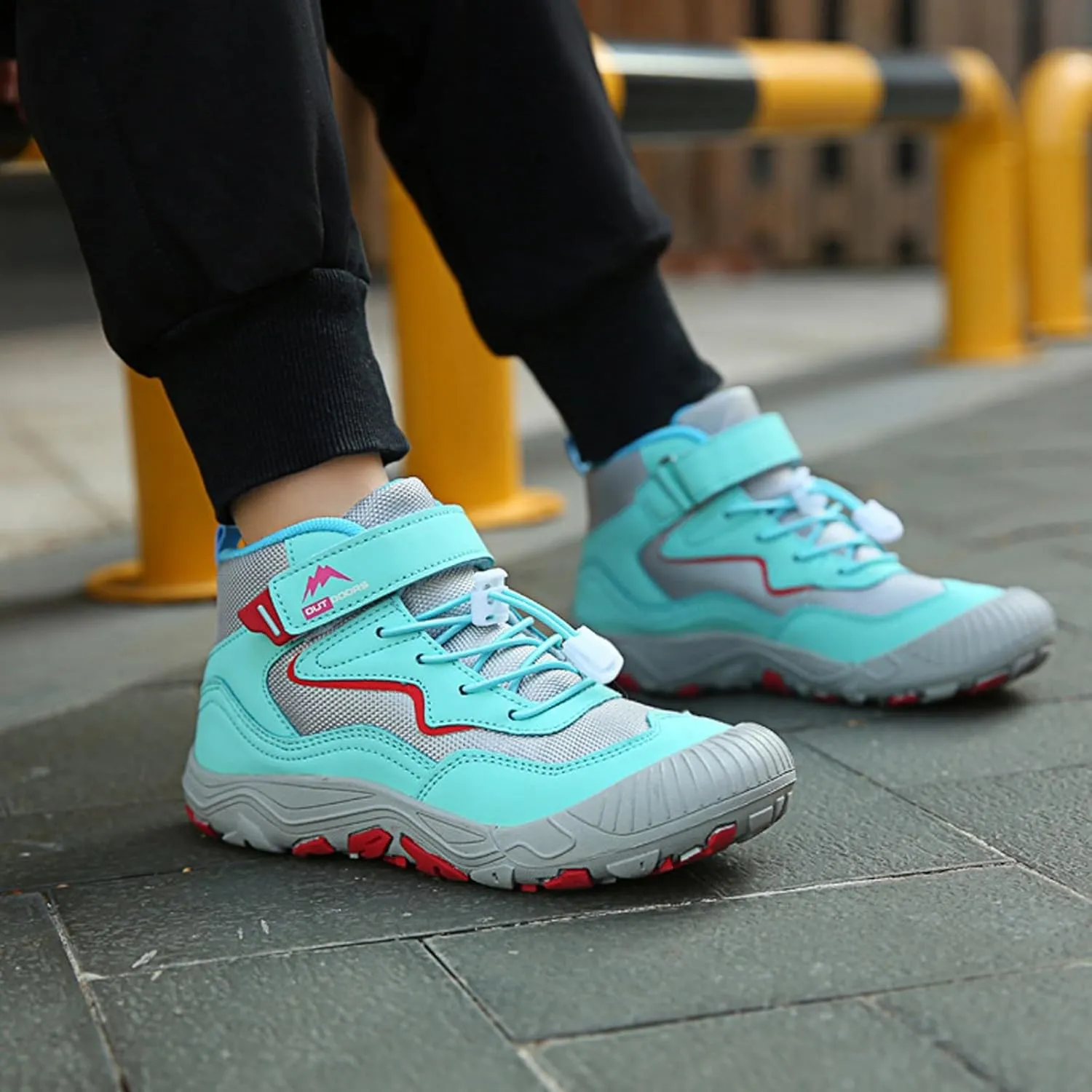 Lace-Up Open Toe Shoes For Childrens Kids Snow Boots Outdoor Sport Booties Fashion Breathable Rubber Boys Girls Sneaker