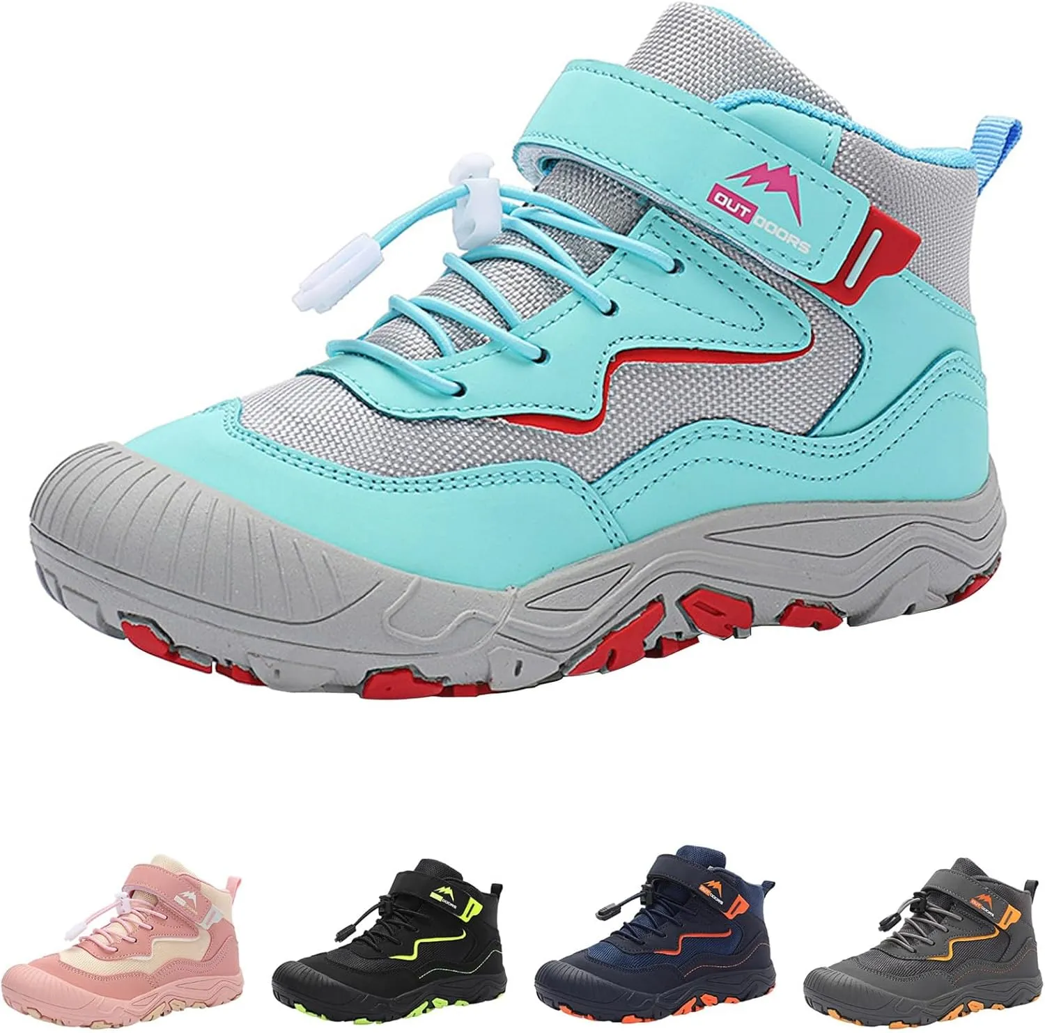 Lace-Up Open Toe Shoes For Childrens Kids Snow Boots Outdoor Sport Booties Fashion Breathable Rubber Boys Girls Sneaker