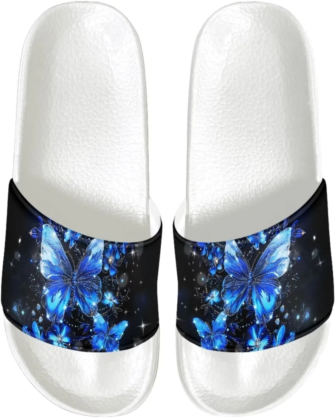 Ladies Open Toe Sport Sandals Non-Slip Cozy Shower Shoes Comfortable Peep Toe Slide Sandals Single Band Plain Ultimate Comfort Slippers for Summer