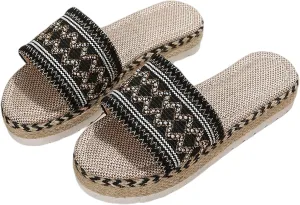 Ladmiple Sandals for Women Dressy Summer,Women's 2023 Casual Cute Bow Knot Beach Flip Flops Comfy Platform Shoes Sandals