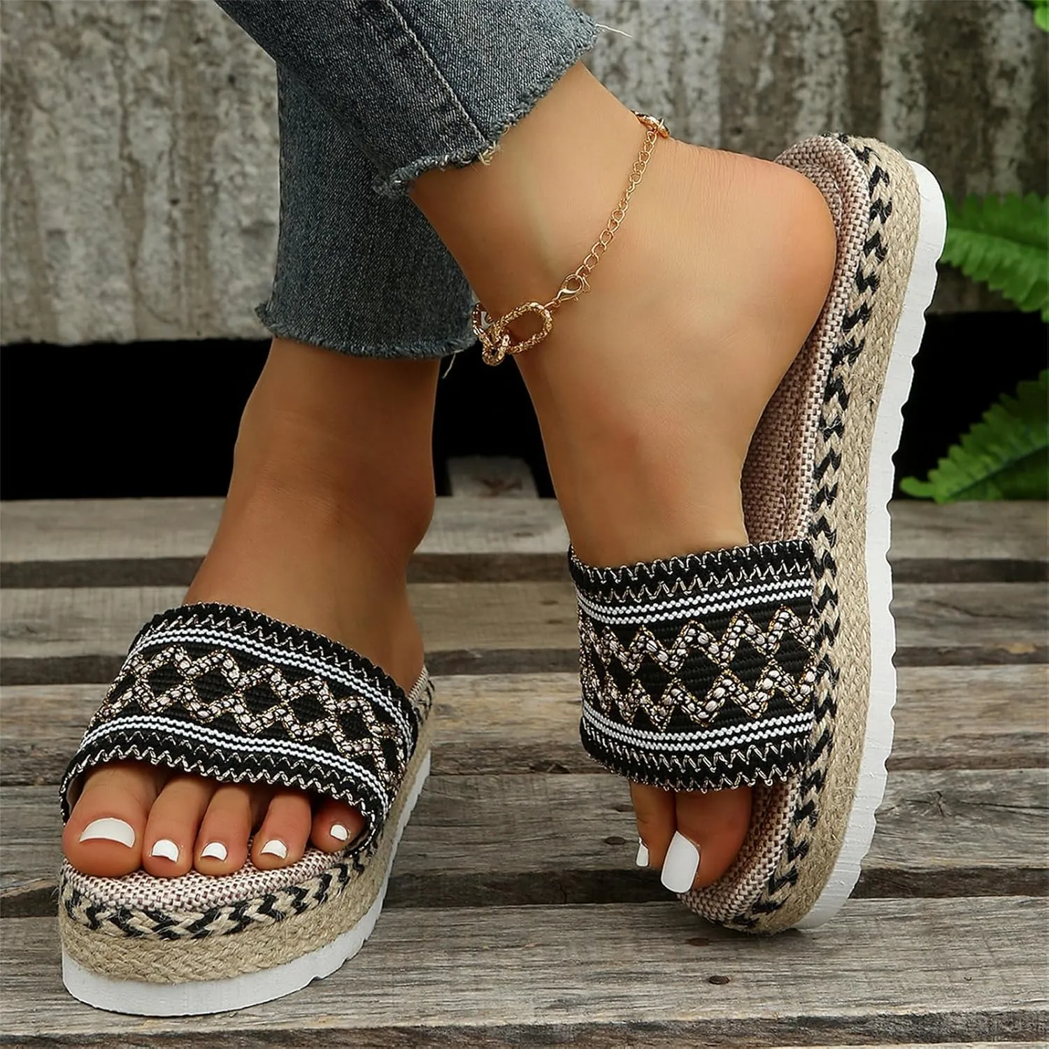 Ladmiple Sandals for Women Dressy Summer,Women's 2023 Casual Cute Bow Knot Beach Flip Flops Comfy Platform Shoes Sandals