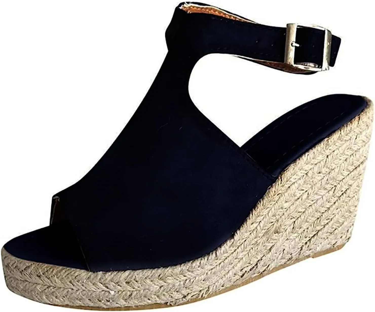 Ladmiple Summer Sandals for Women 2023 Platform Ankle Strap Wedge Sandals Open Toe Comfy Slip On Strappy Wedges Sandal