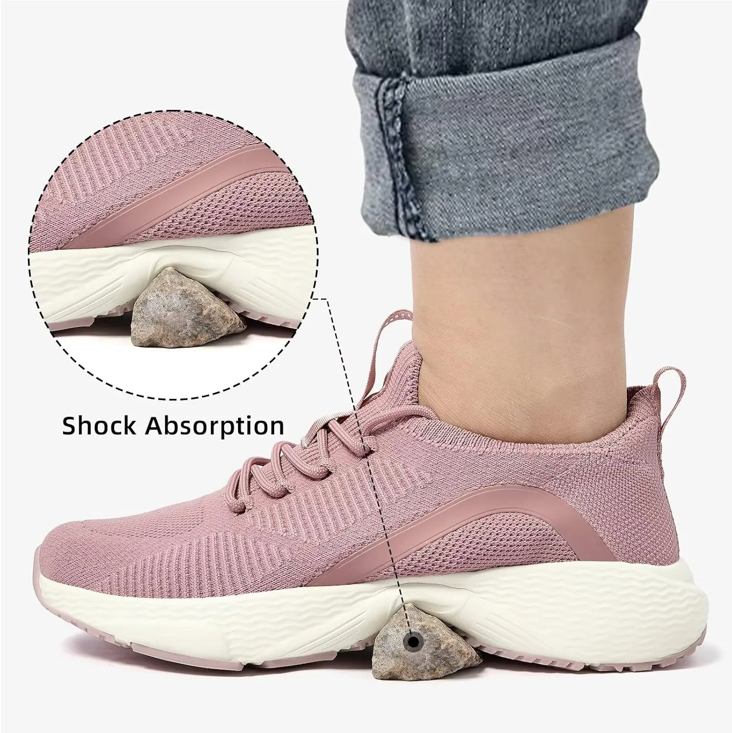 Lamincoa Women's Running Shoes Slip on Walking Sneaker Lightweight Tennis Shoes Casual Athletic Sneakers for Outdoor Gym Workout
