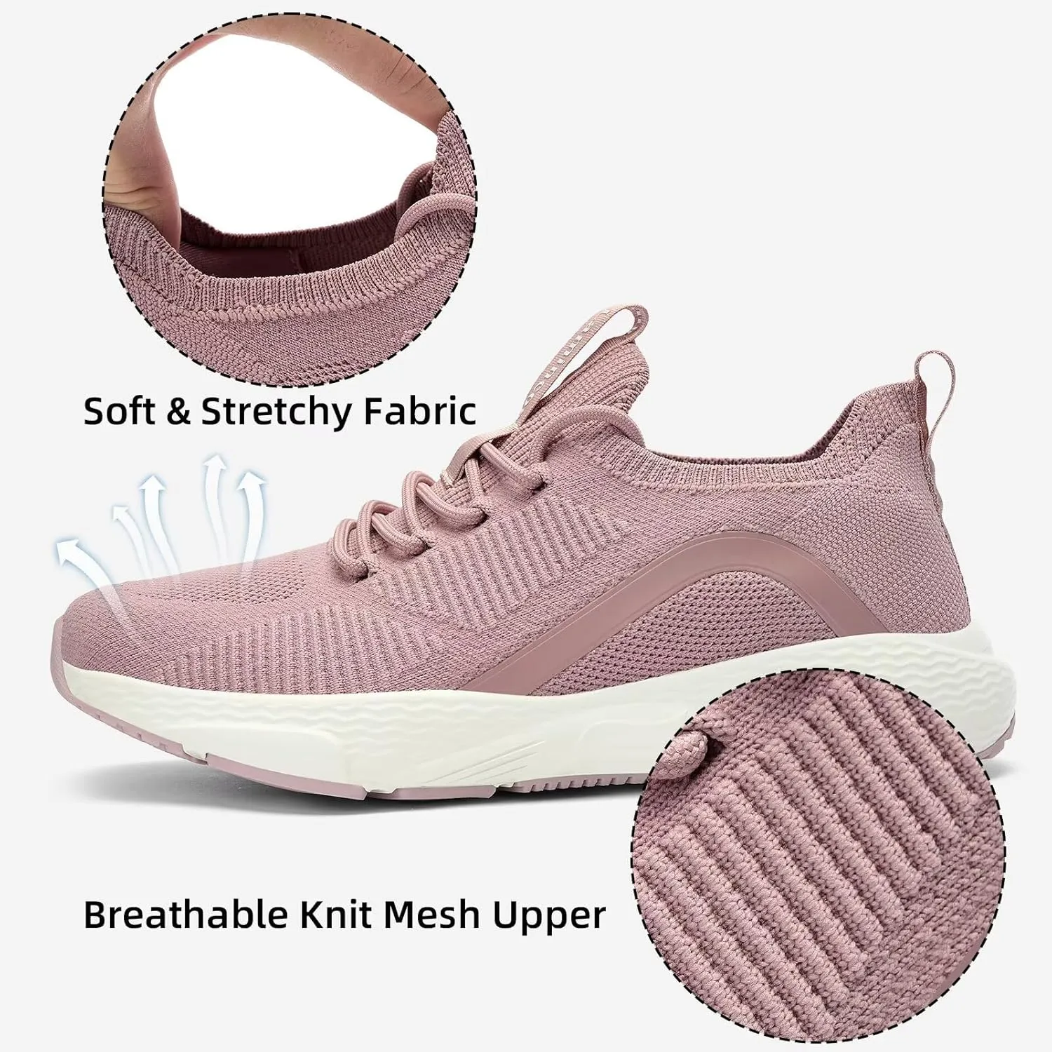 Lamincoa Women's Running Shoes Slip on Walking Sneaker Lightweight Tennis Shoes Casual Athletic Sneakers for Outdoor Gym Workout