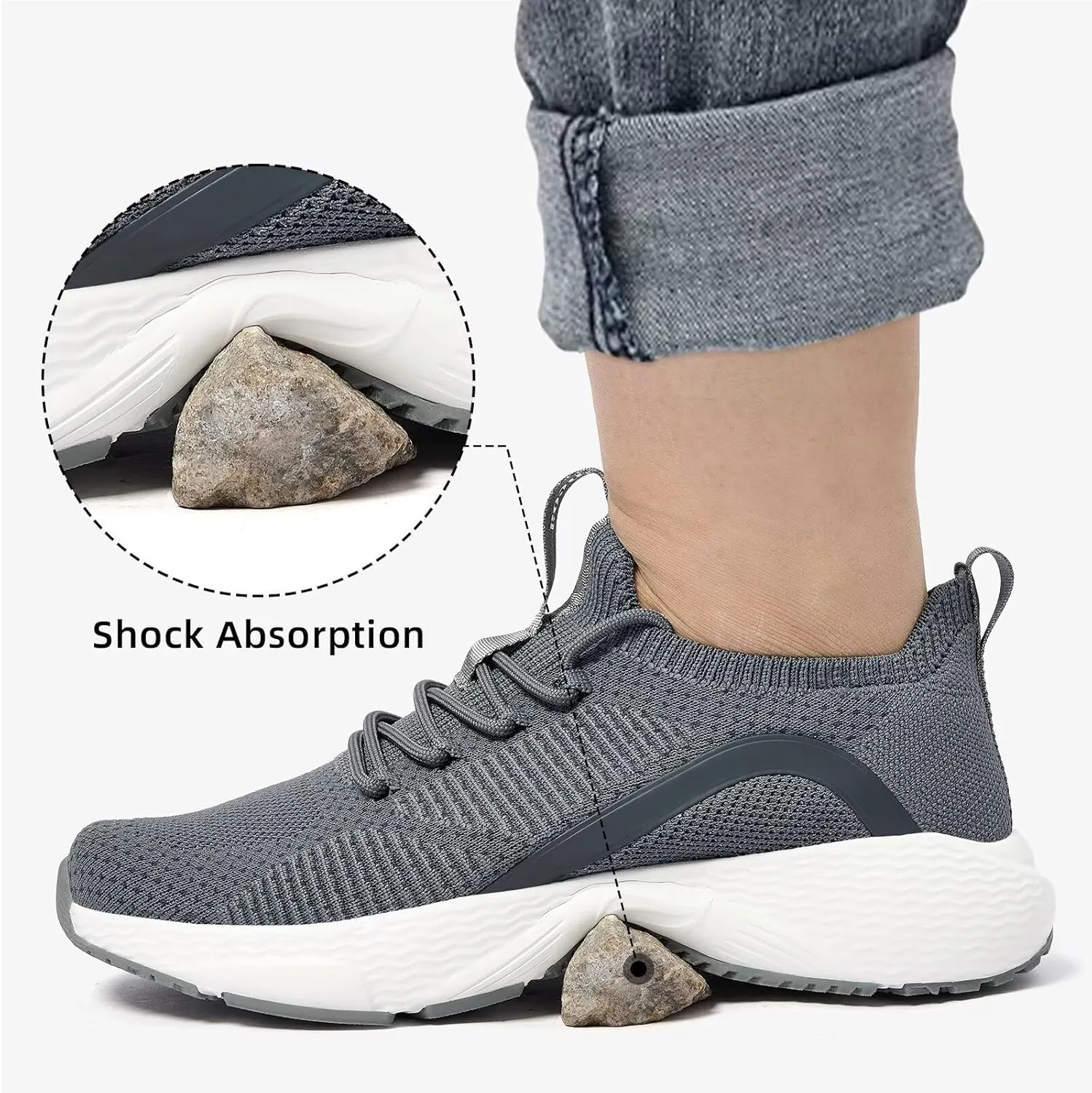 Lamincoa Women's Running Shoes Slip on Walking Sneaker Lightweight Tennis Shoes Casual Athletic Sneakers for Outdoor Gym Workout
