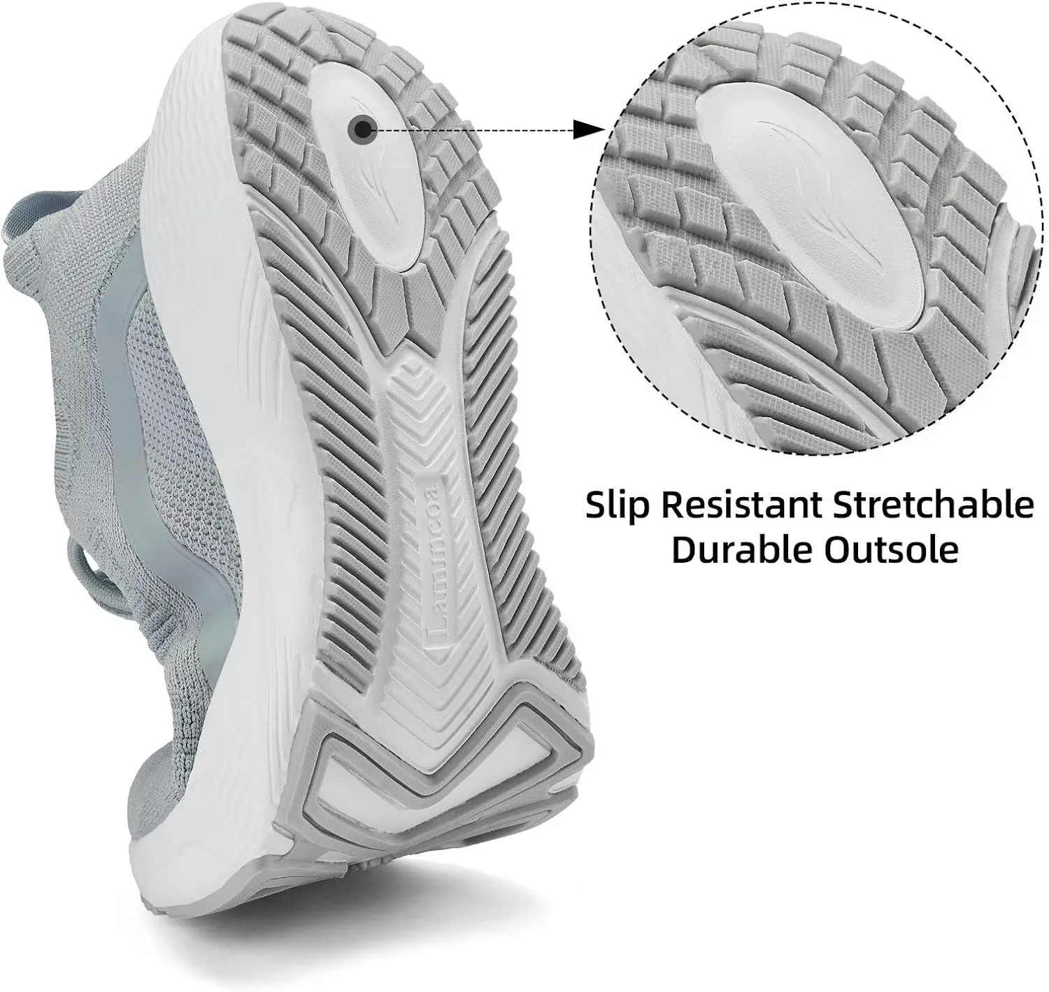 Lamincoa Women's Running Shoes Slip on Walking Sneaker Lightweight Tennis Shoes Casual Athletic Sneakers for Outdoor Gym Workout