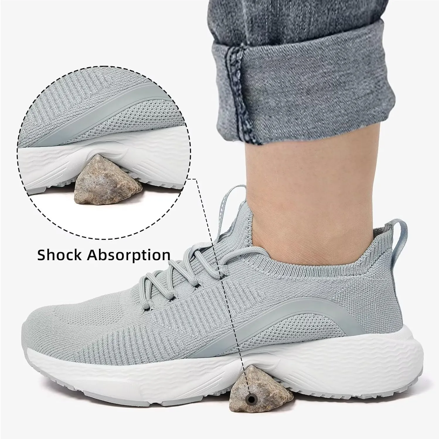Lamincoa Women's Running Shoes Slip on Walking Sneaker Lightweight Tennis Shoes Casual Athletic Sneakers for Outdoor Gym Workout