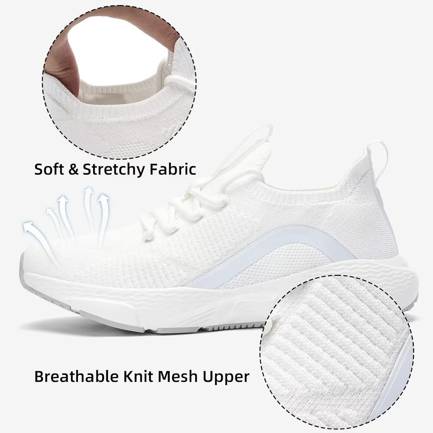 Lamincoa Women's Running Shoes Slip on Walking Sneaker Lightweight Tennis Shoes Casual Athletic Sneakers for Outdoor Gym Workout