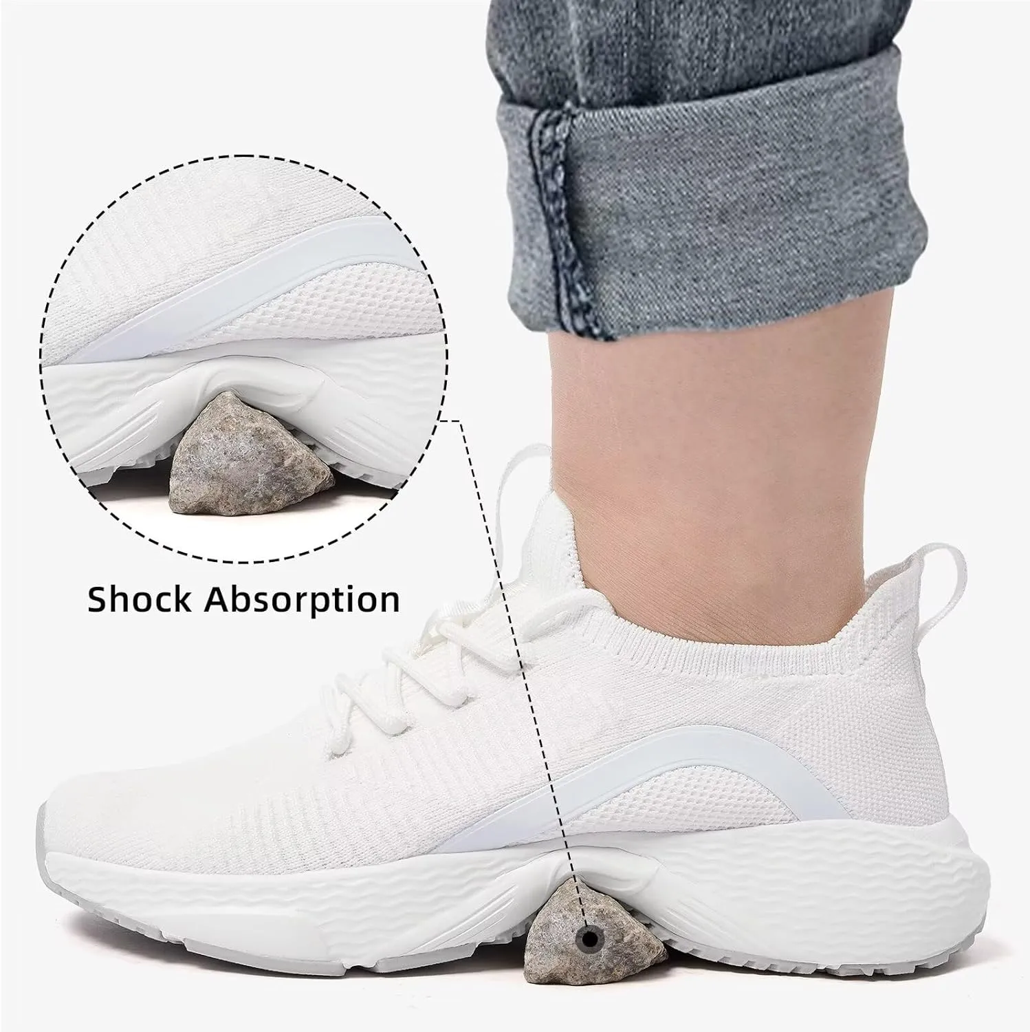 Lamincoa Women's Running Shoes Slip on Walking Sneaker Lightweight Tennis Shoes Casual Athletic Sneakers for Outdoor Gym Workout