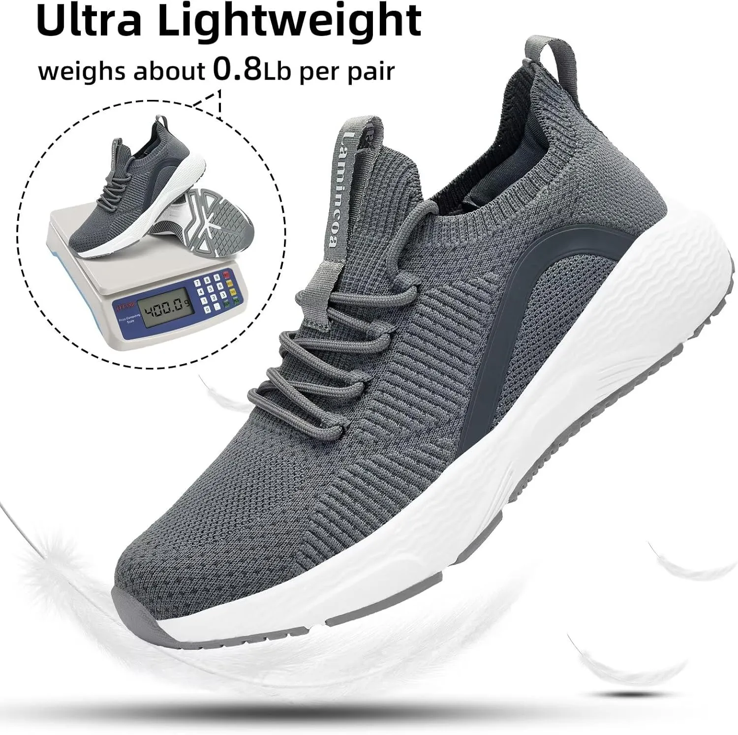 Lamincoa Women's Running Shoes Slip on Walking Sneaker Lightweight Tennis Shoes Casual Athletic Sneakers for Outdoor Gym Workout
