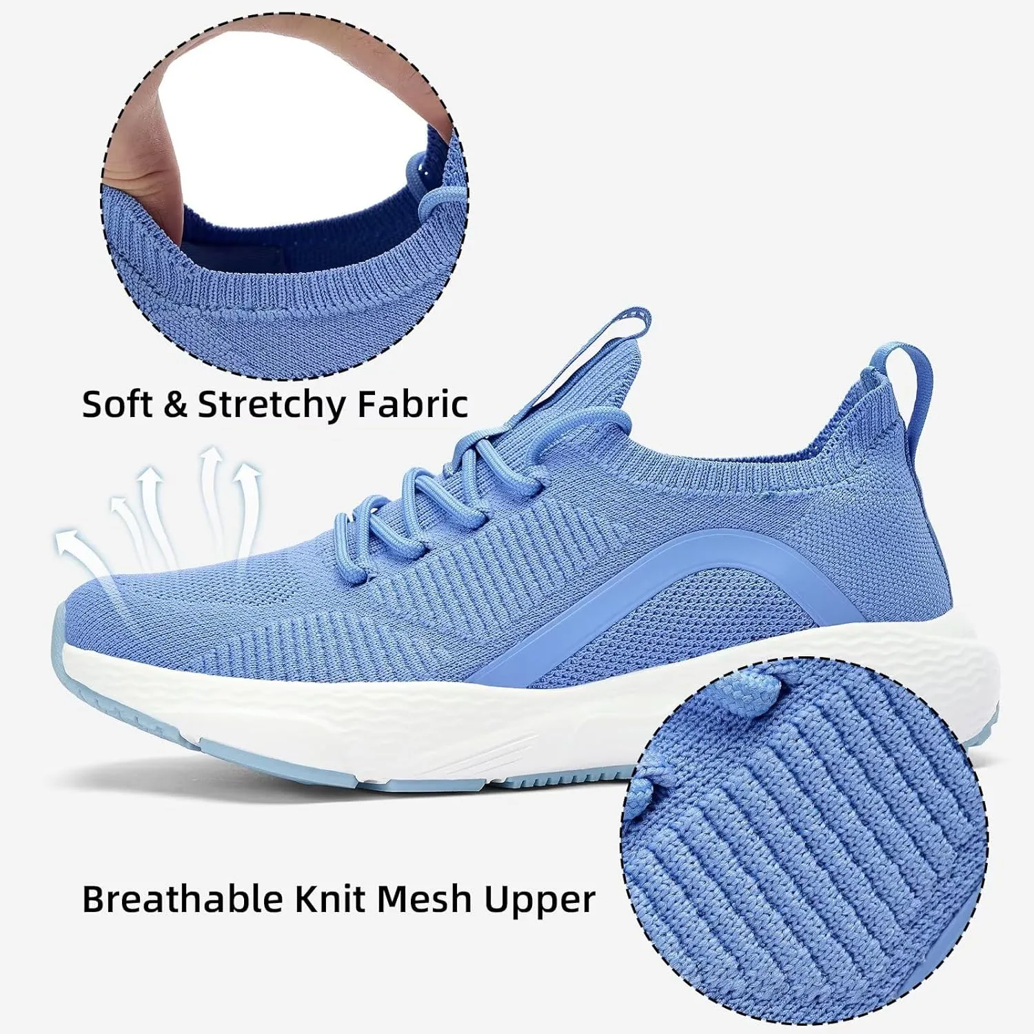 Lamincoa Women's Running Shoes Slip on Walking Sneaker Lightweight Tennis Shoes Casual Athletic Sneakers for Outdoor Gym Workout