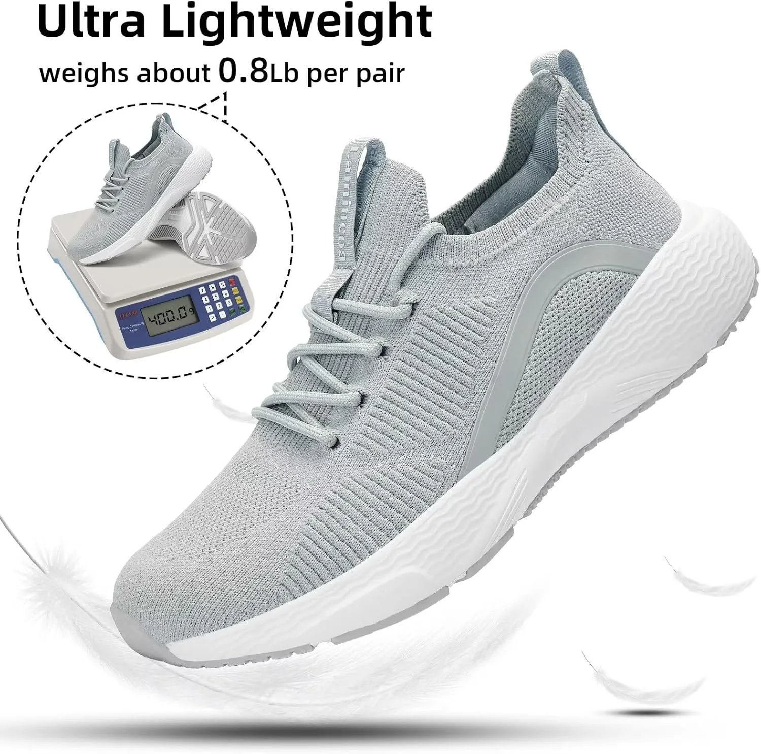 Lamincoa Women's Running Shoes Slip on Walking Sneaker Lightweight Tennis Shoes Casual Athletic Sneakers for Outdoor Gym Workout